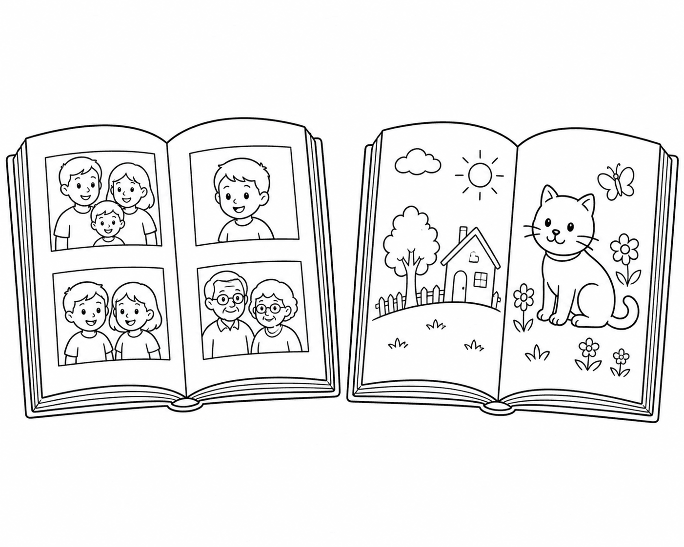 Comparaison visuelle livre photo et album de coloriage